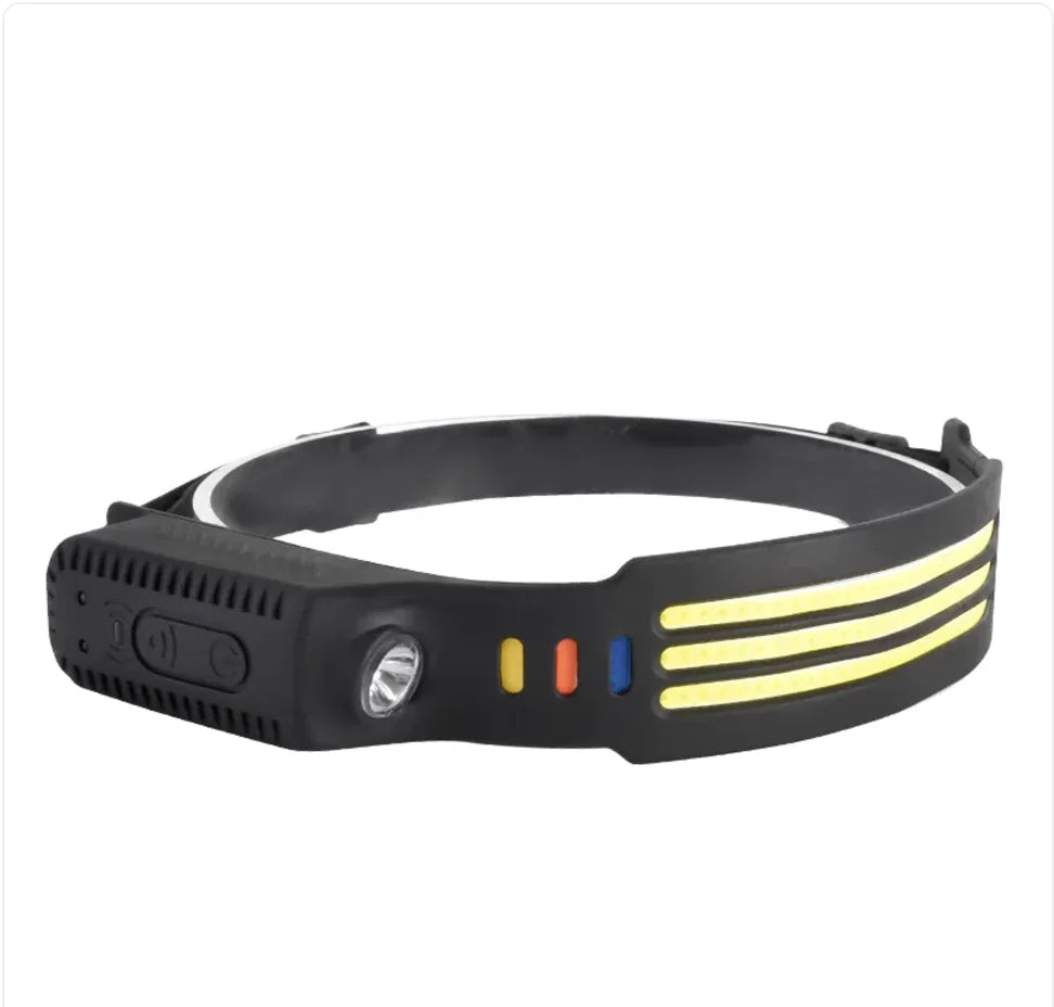 Rechargeable Dual-Light Silicone Touchless Sensor Headlamp